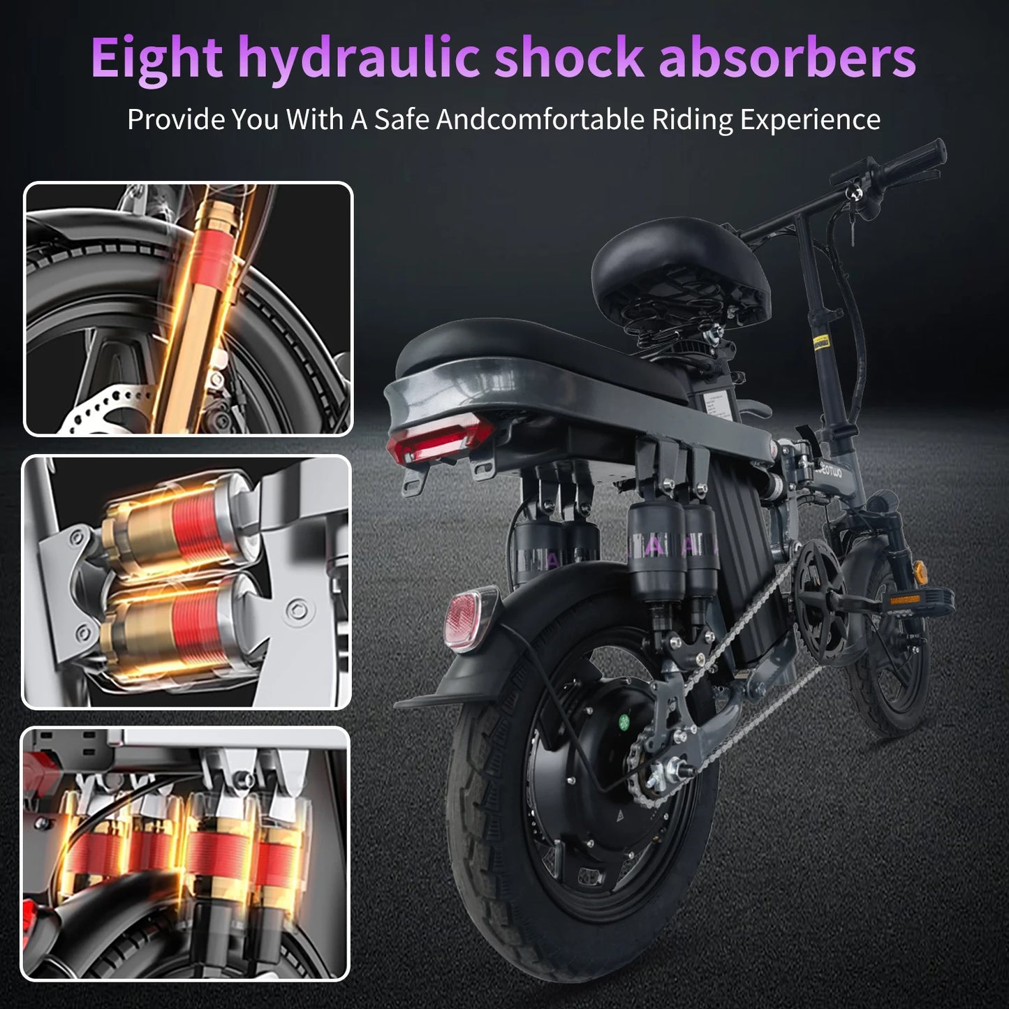 Volta Folding Electric Bike For Adult 600W Peak Motor 25MPH