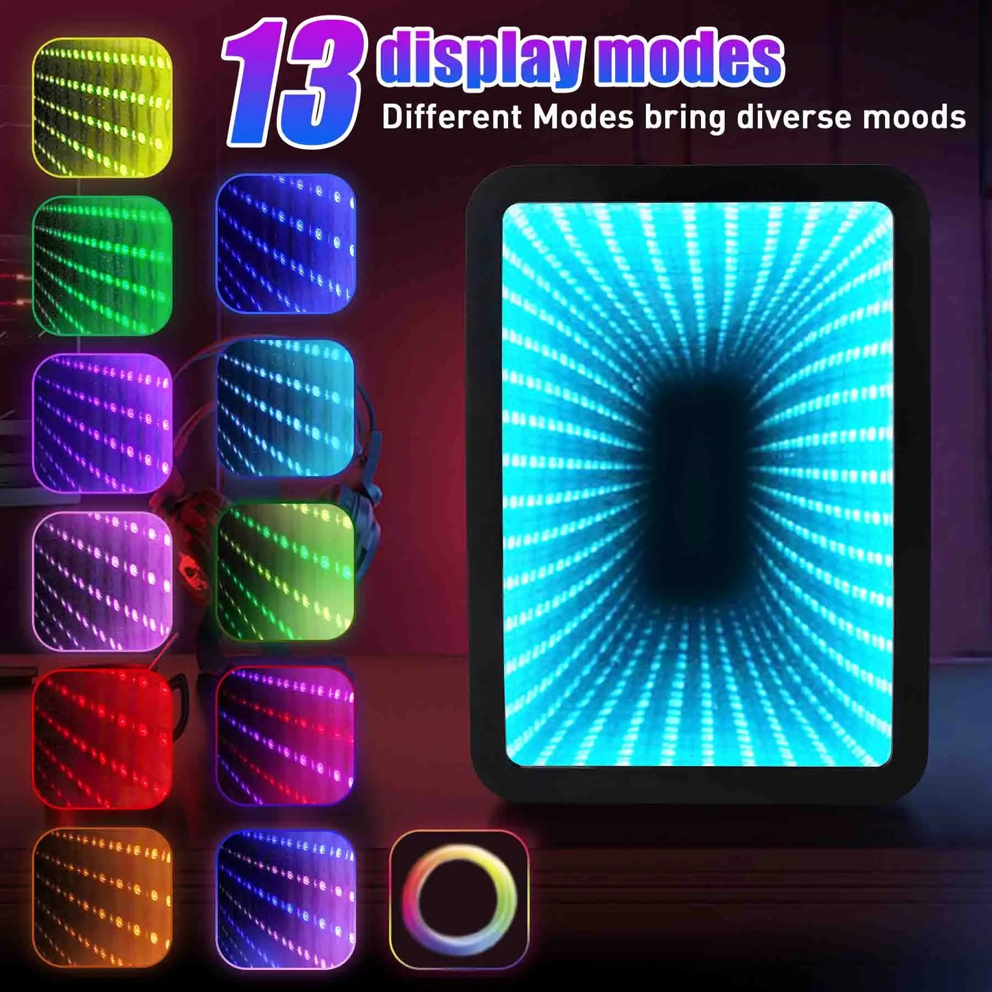 iceBlue Dimmable LED Light Mini Fridge for Home and Car