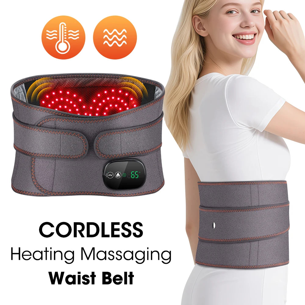 PASTSKY Electric Heating Waist Belt Massager With Red Light