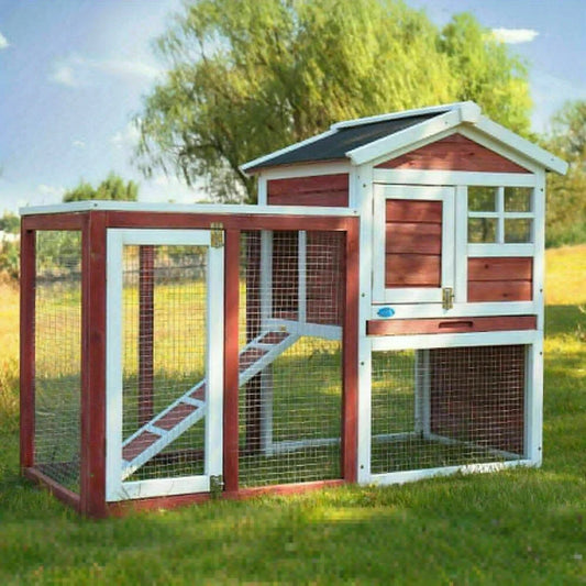 Everyday EssentialsOnline Wooden Rabbit Hutch Cage Outdoor