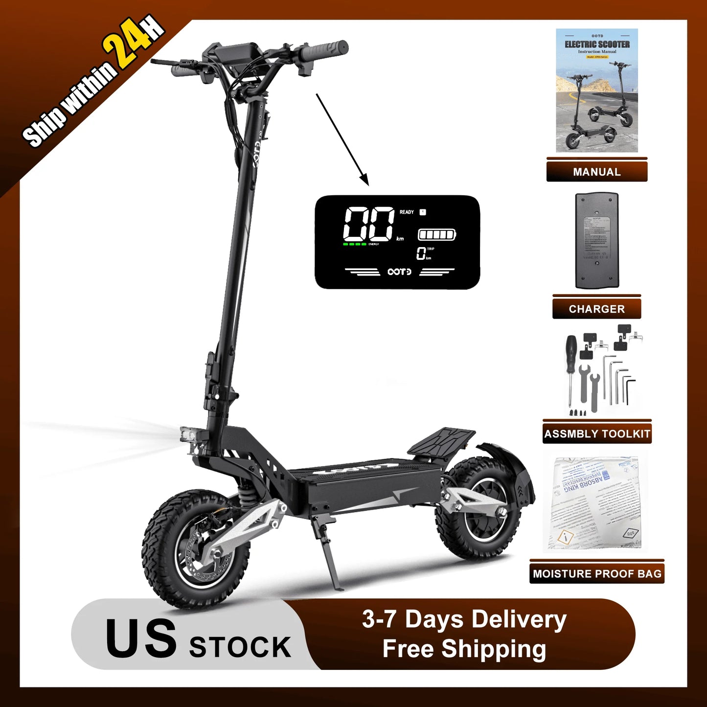 Everyday EssentialsOnline Electric Scooter 31 MPH 900W