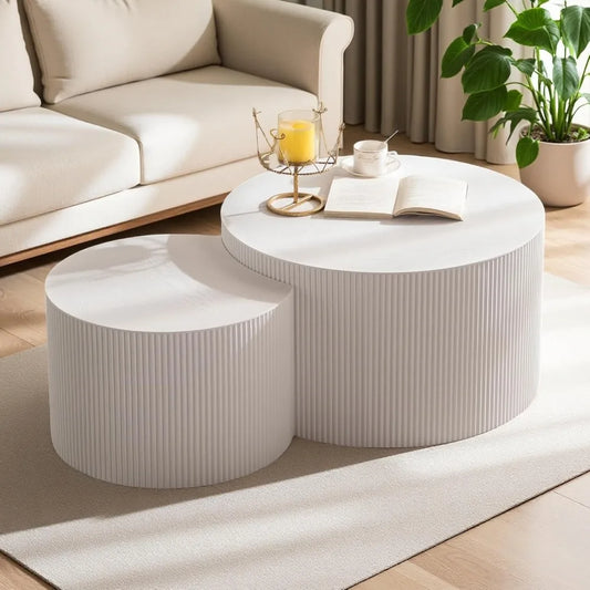 Everyday EssentialsOnline Nesting Coffee Tables Set 2 Wood