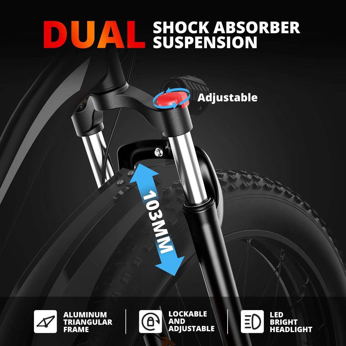 AMYET EB26 Electric Mountain Bike 1500W 48V Dual Shock