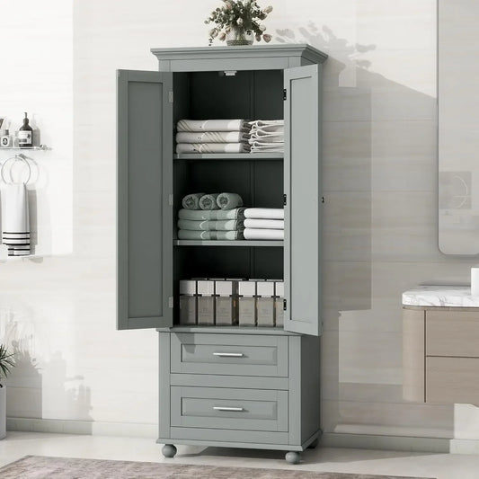 Guangbai Bathroom Storage Cabinet With 4 Doors Freestanding
