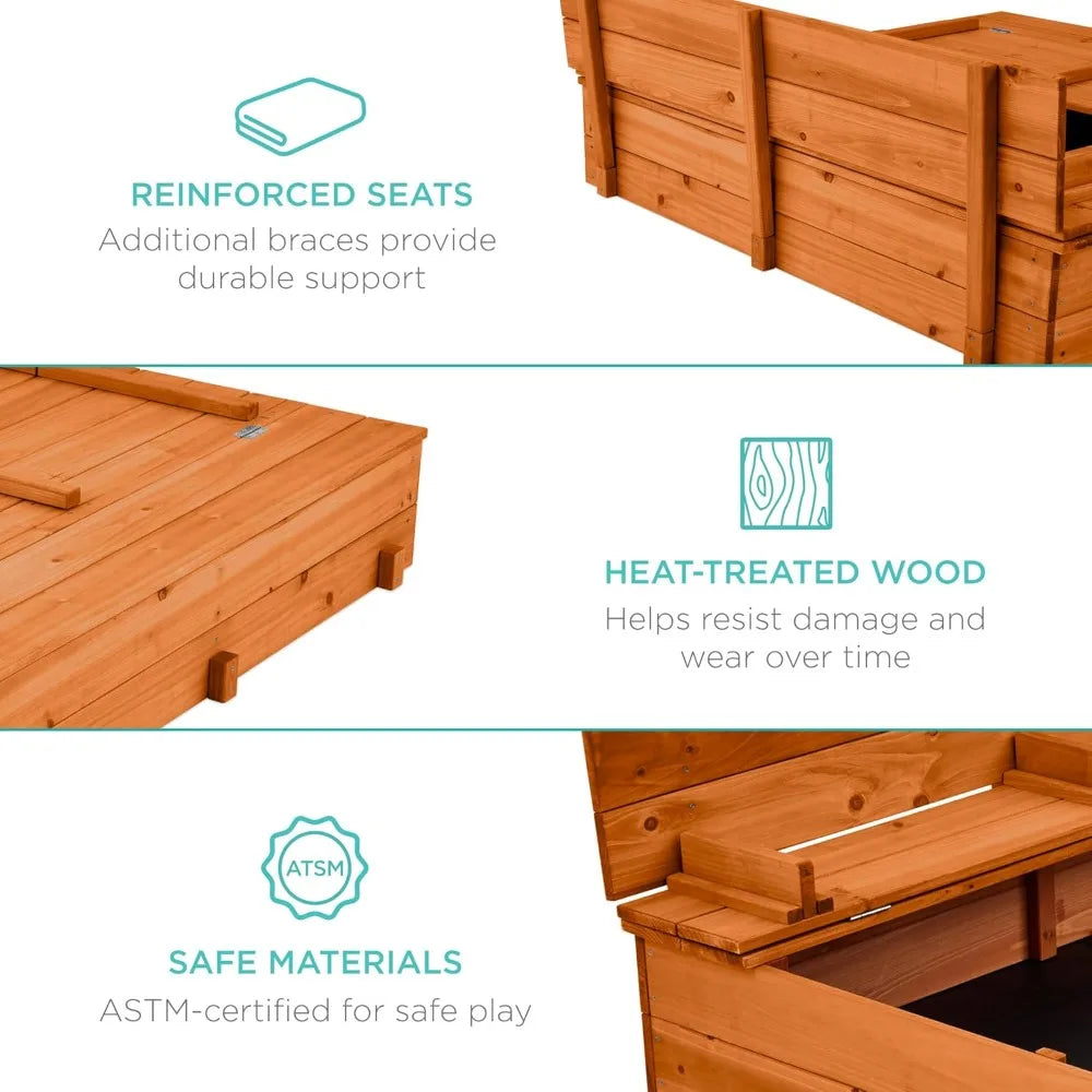 Hign Concerned Cedar Wooden Kids Outdoor Sandbox Benches