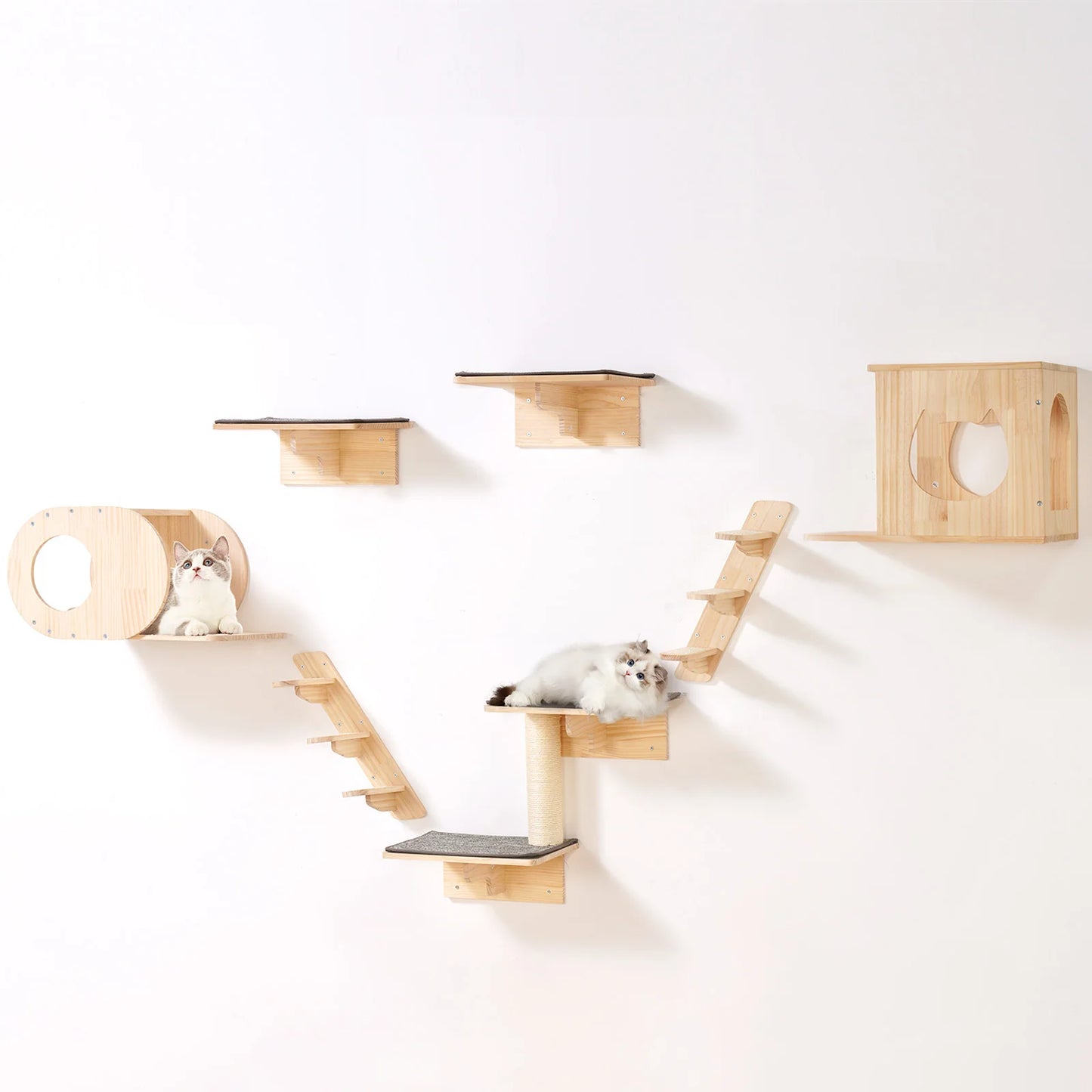 SucceBuy Wall Mounted Cat Shelves And Perches Cat Furniture