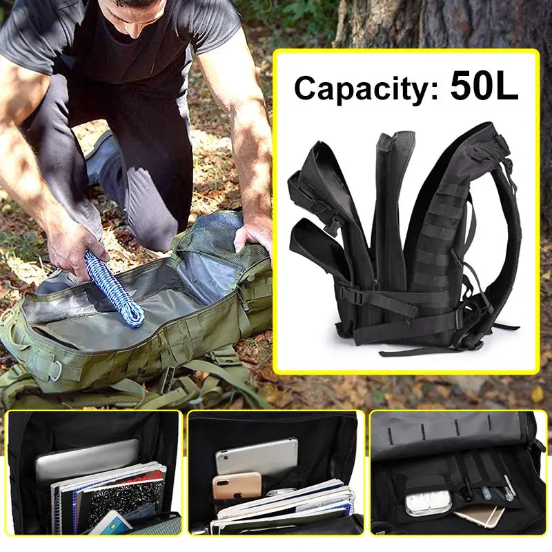 45L 25L Tactical Backpack Unisex Large Outdoor Travel Bags