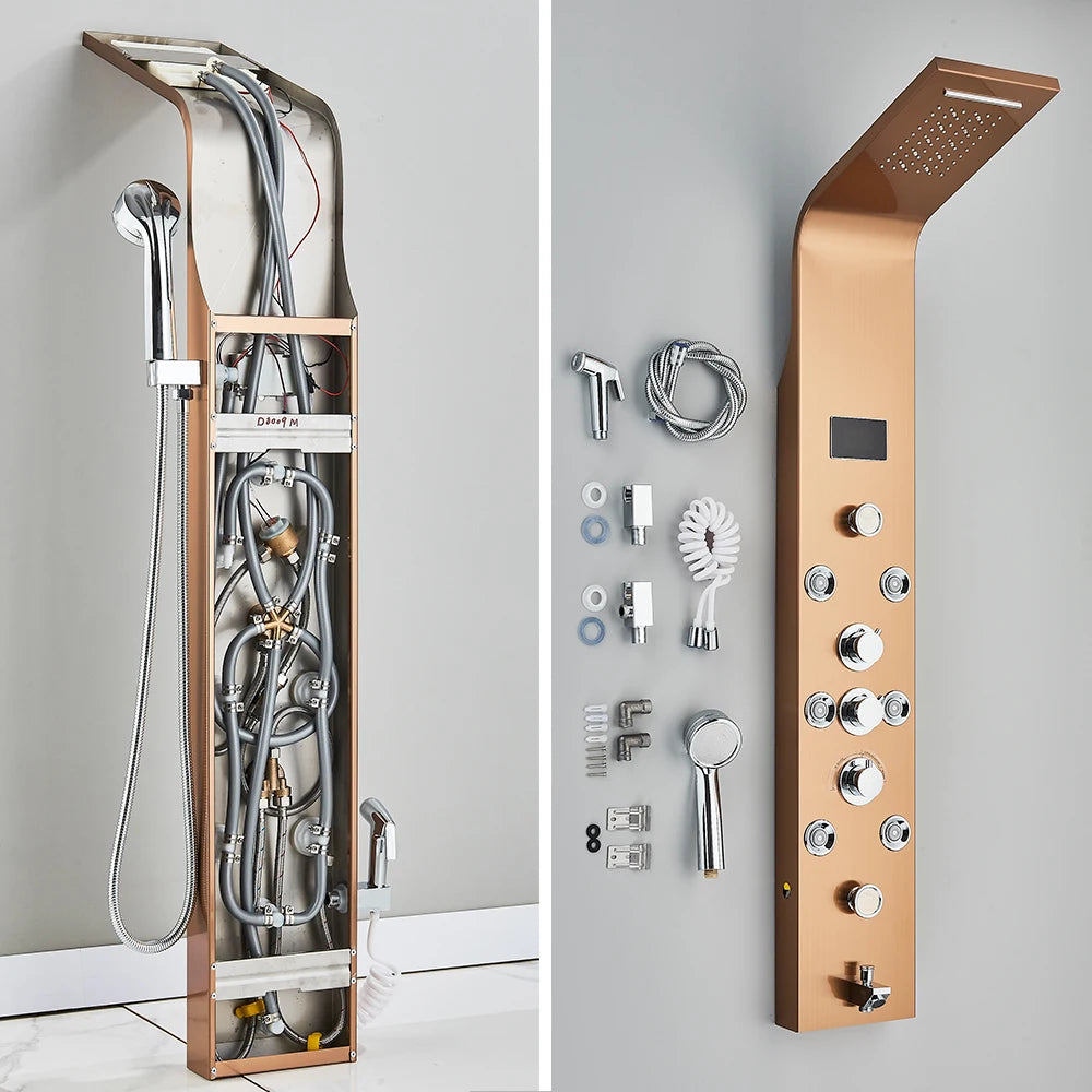 Rozin LED Shower Panel 6 Modes Digital LCD Display