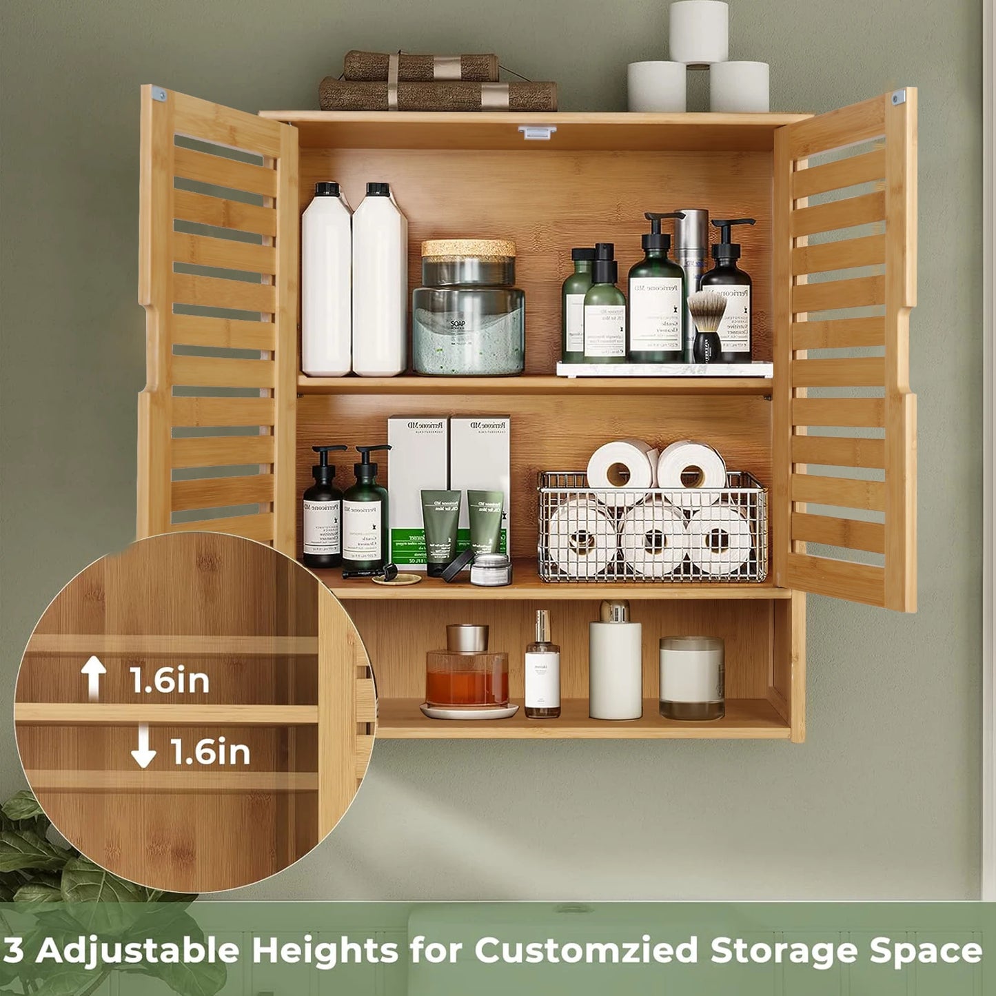 Everyday EssentialsOnline Wall Mounted Cabinet With Shelves