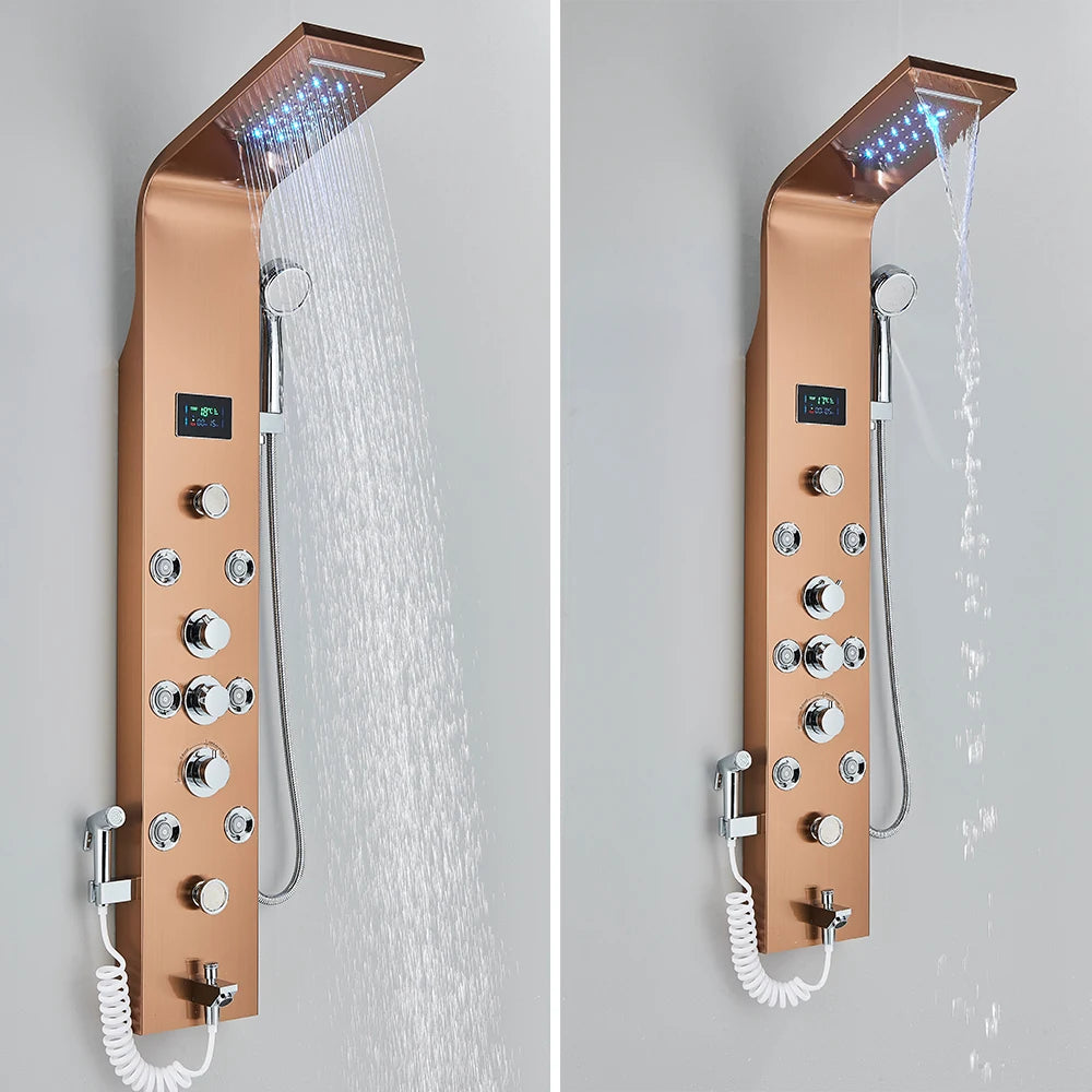 Rozin LED Shower Panel 6 Modes Digital LCD Display