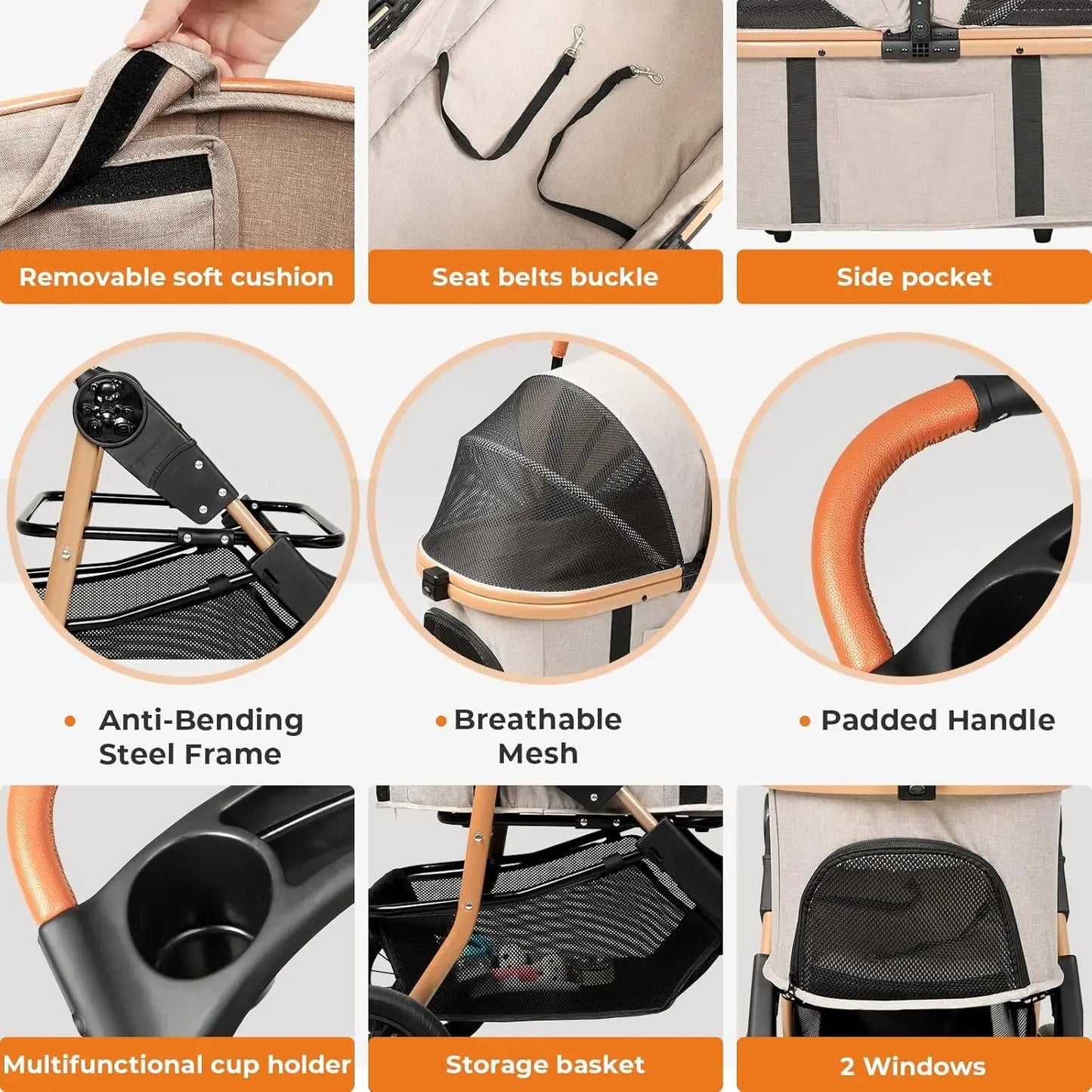 Everyday EssentialsOnline 3in1 Pet Stroller With Carrier
