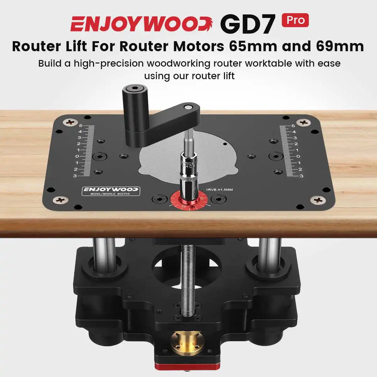 Enjoywood GD7 Pro Router Lift for Wood Router Table