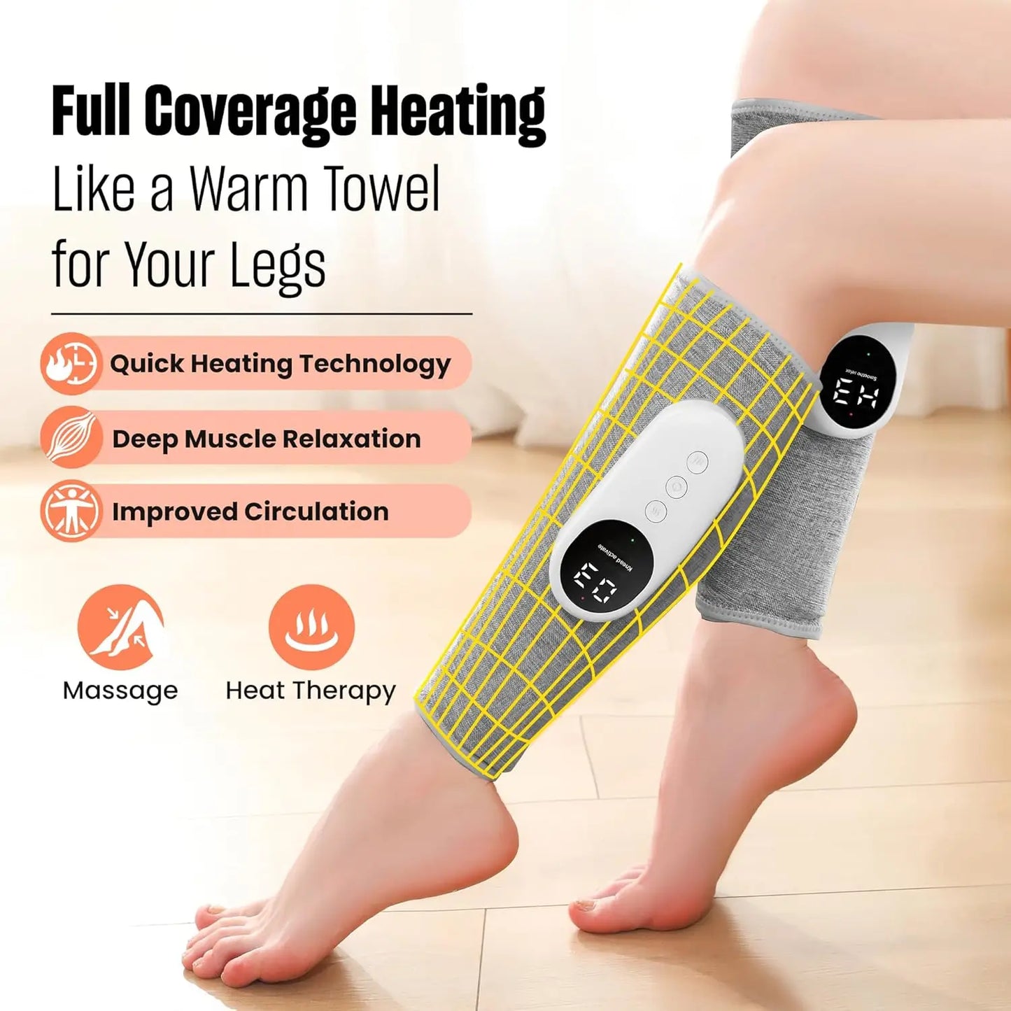 LeG Leg Massager With Heat And Compression Calf Therapy