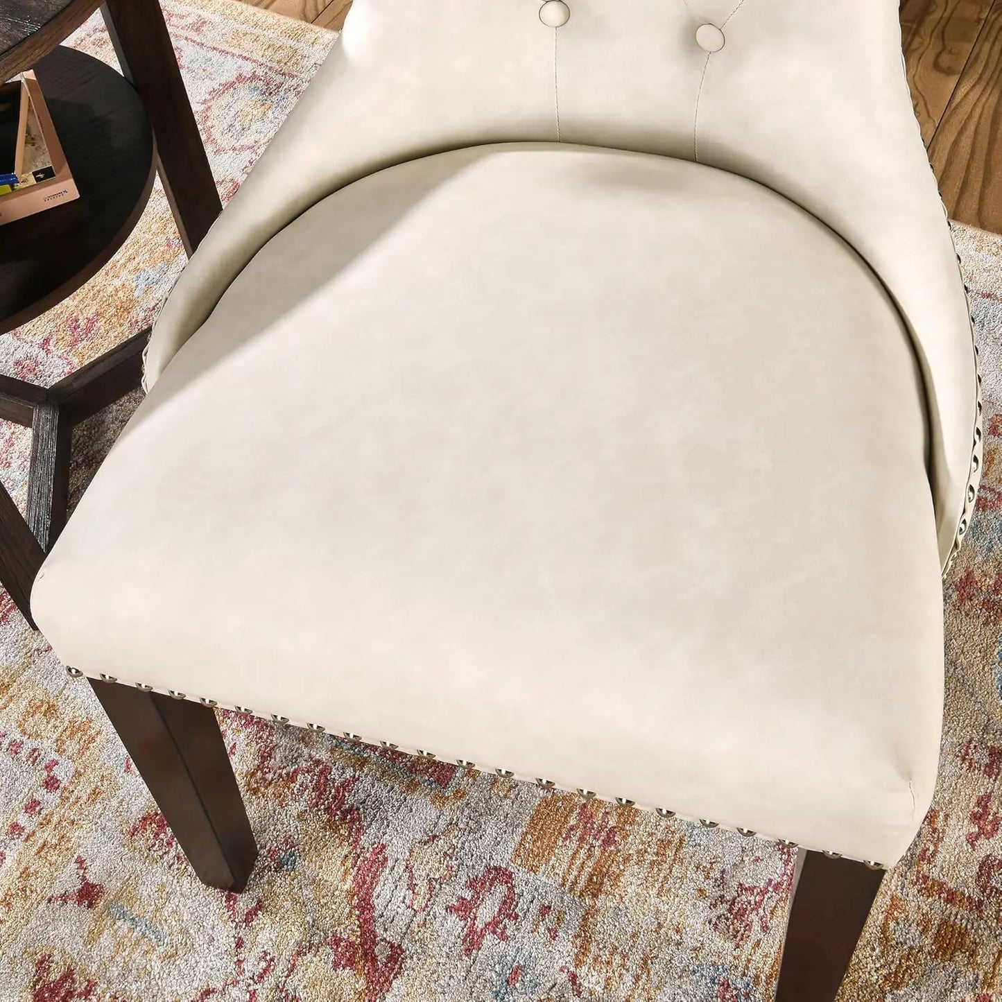 Everyday Essentials Guangbai Tufted Faux Leather Chairs