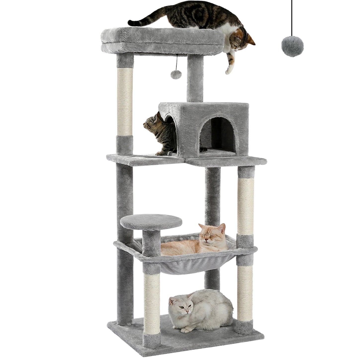 PEQULTICN Multi Level Cat Tree With Scratching Posts
