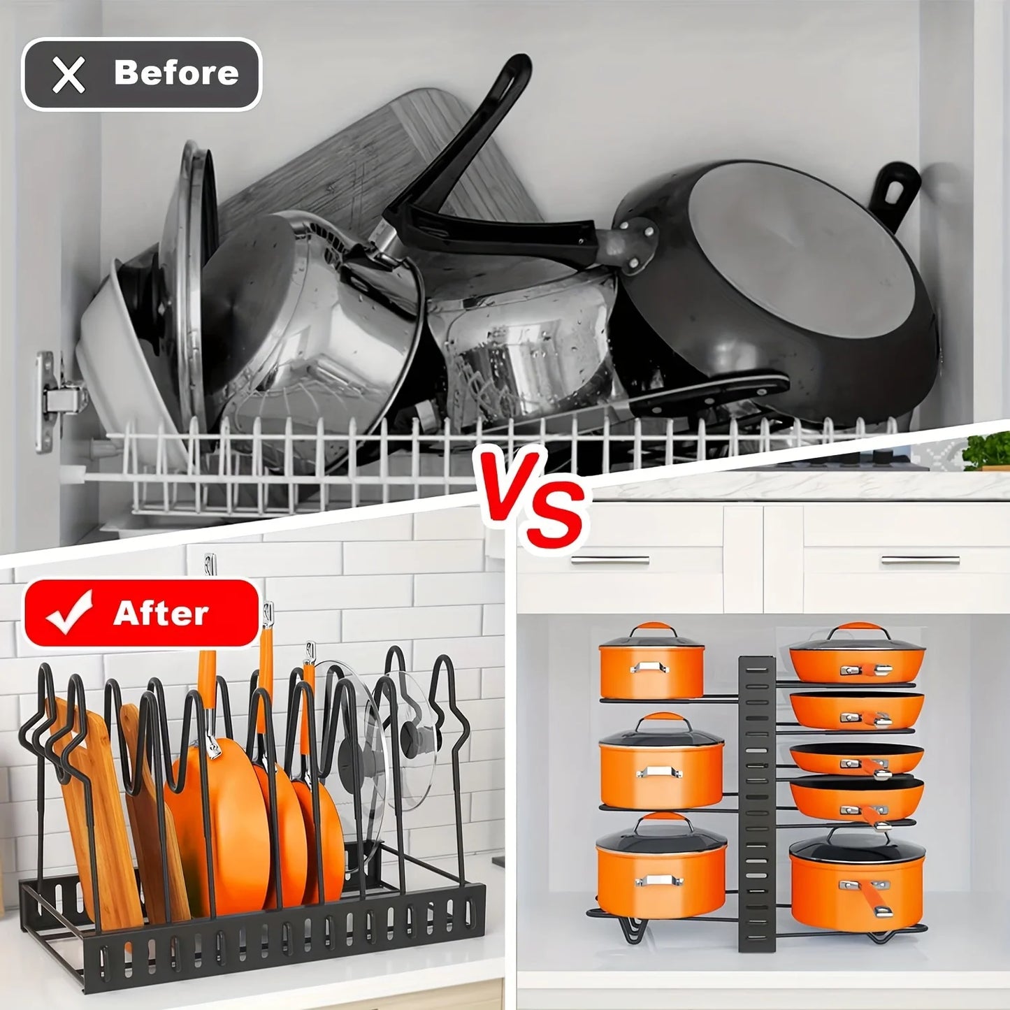 Everyday EssentialsOnline 2 Pack Pot Rack And Lid Holders