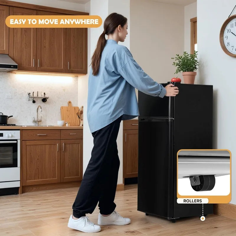 XMSJ 4.5 Cu Ft Mini Fridge with Freezer for Any Space