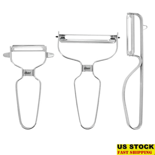 XMSJ 3 Piece Stainless Steel Peeler Set For Kitchen Use