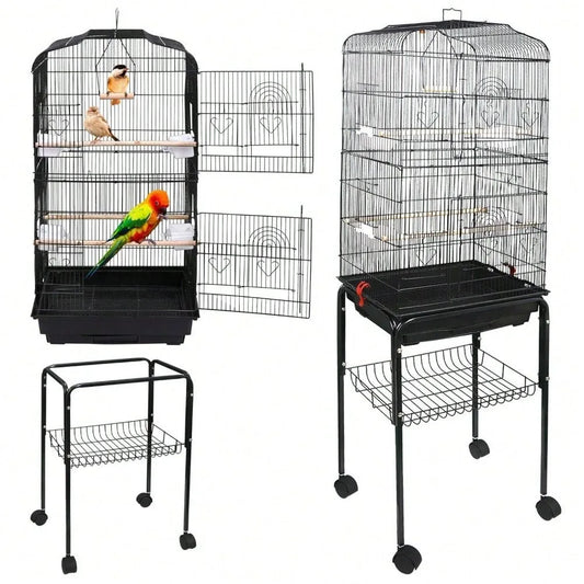 Everyday EssentialsOnline Rooling Bird Cage With Stand Tray