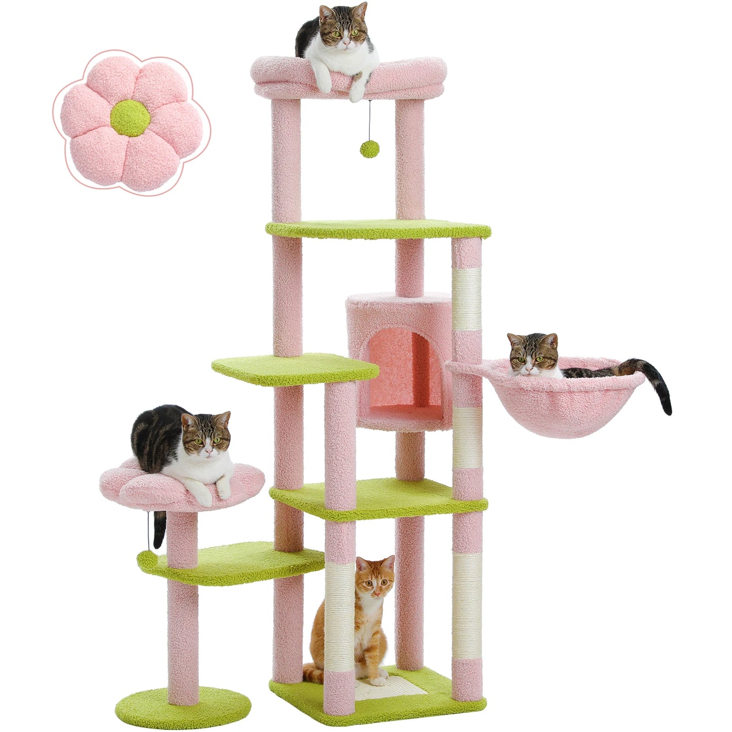 Speedy Pet Tall Cat Tree for Large Cats Cactus Tower