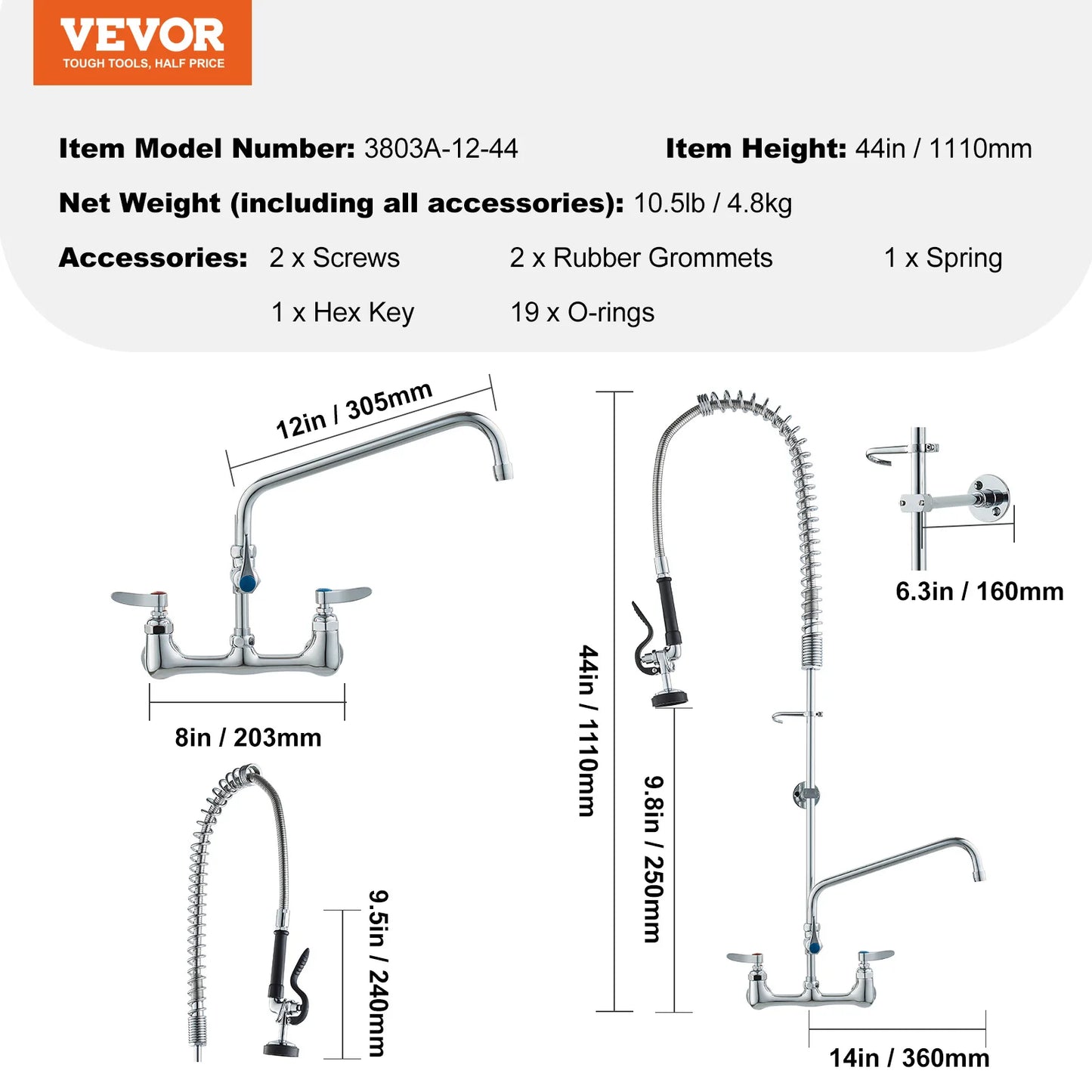 Everyday EssentialsOnline Commercial Faucet Sprayer
