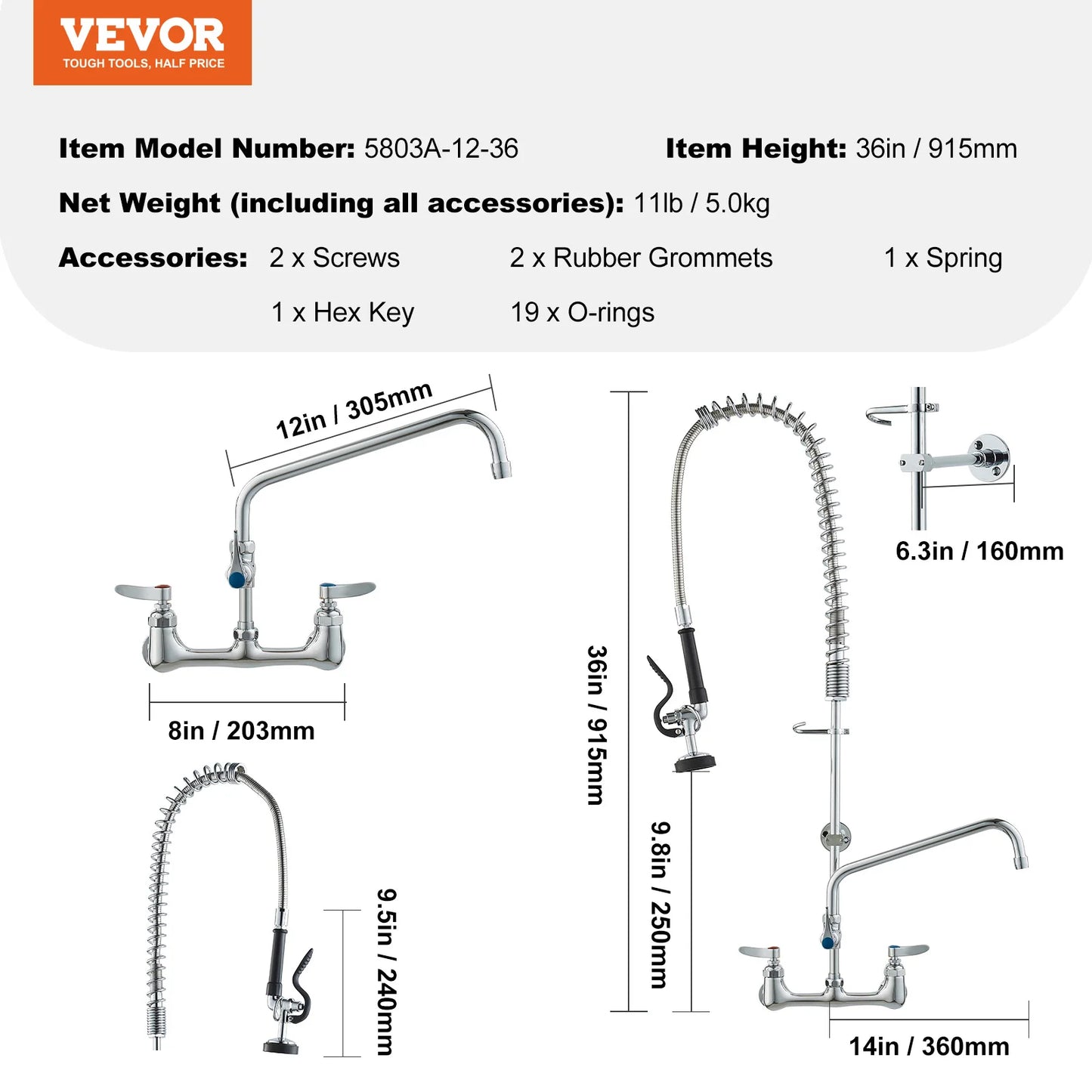 Everyday EssentialsOnline Commercial Faucet Sprayer