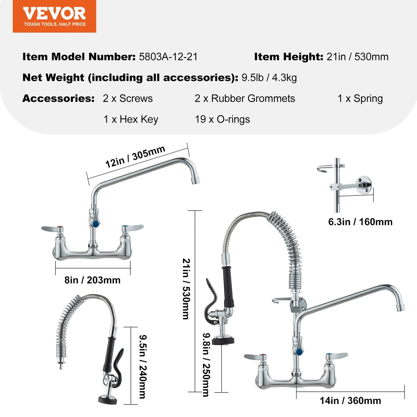 Everyday EssentialsOnline Commercial Faucet Sprayer