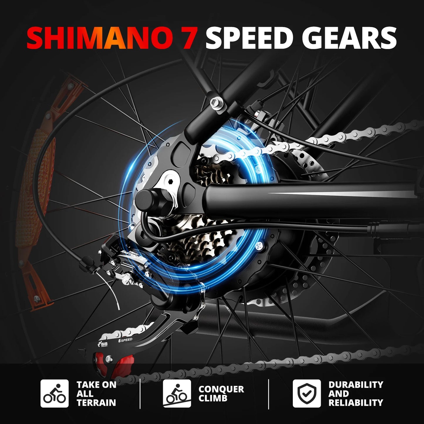 AMYET EB26 Electric Mountain Bike 1500W 48V Dual Shock