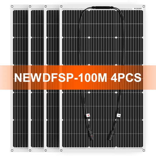 DOKIO Flexible Solar Panel Waterproof Monocrystalline 100W
