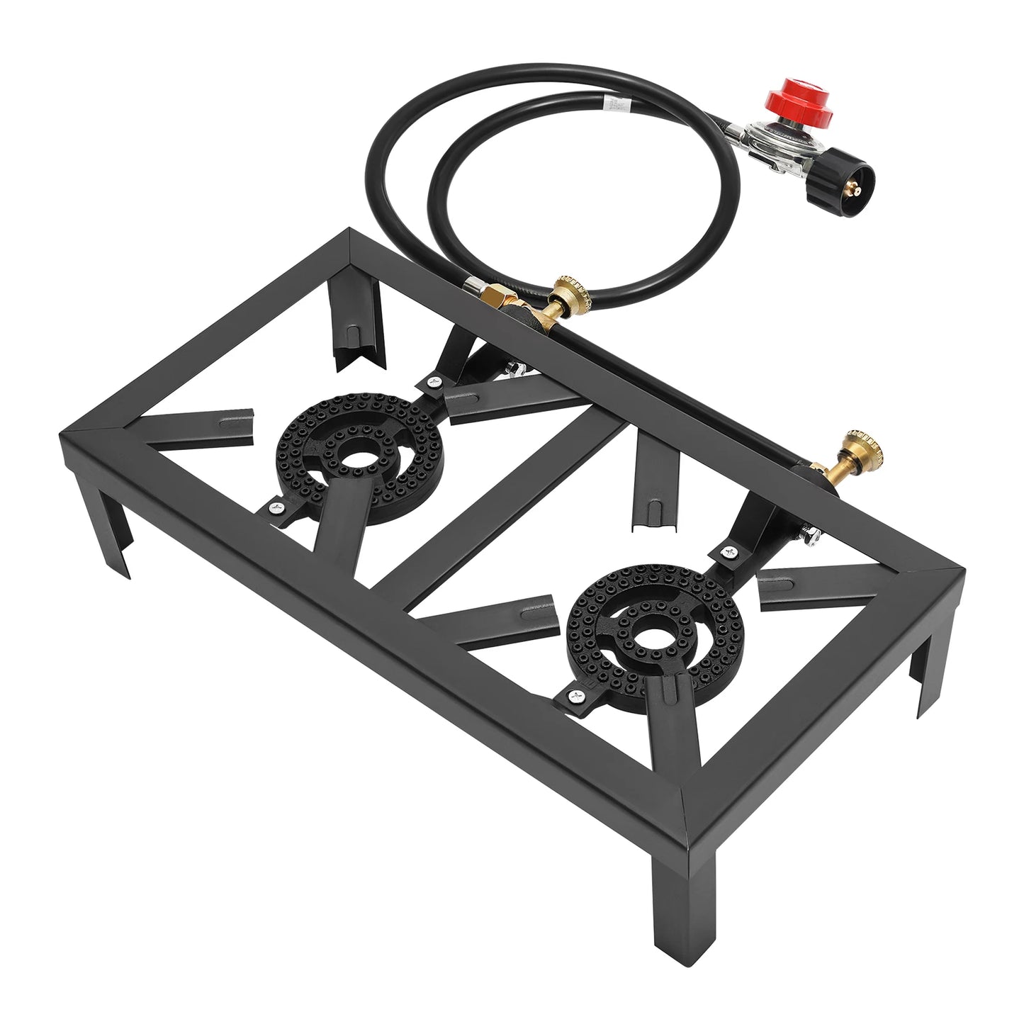 Portable 8000W Double Burner Gas Stove For Patio And Camping