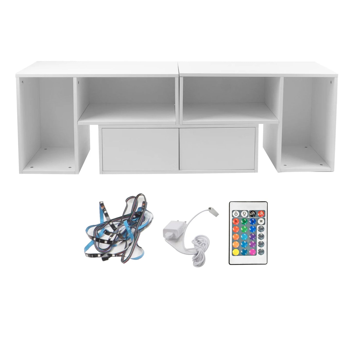 Board TV Cabinet Stand Panel Set with LED Light Drawer Living Room Home Furniture Board TV Cabinet Home Furniture Board TV Stand