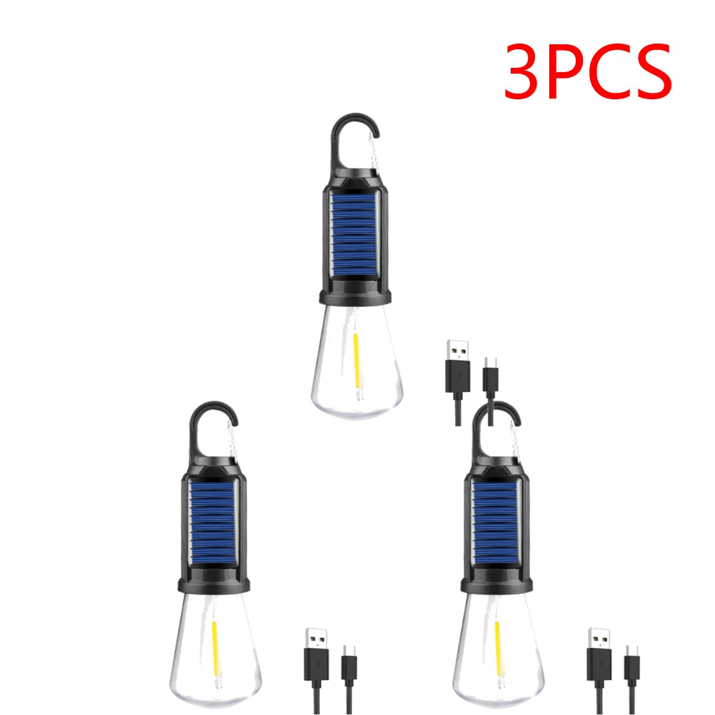 Shunmaii Solar LED Lantern USB Charging Outdoor Camping