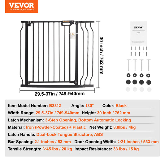 SucceBuy Baby Gate Walk Thru Pressure Mount For Doorways