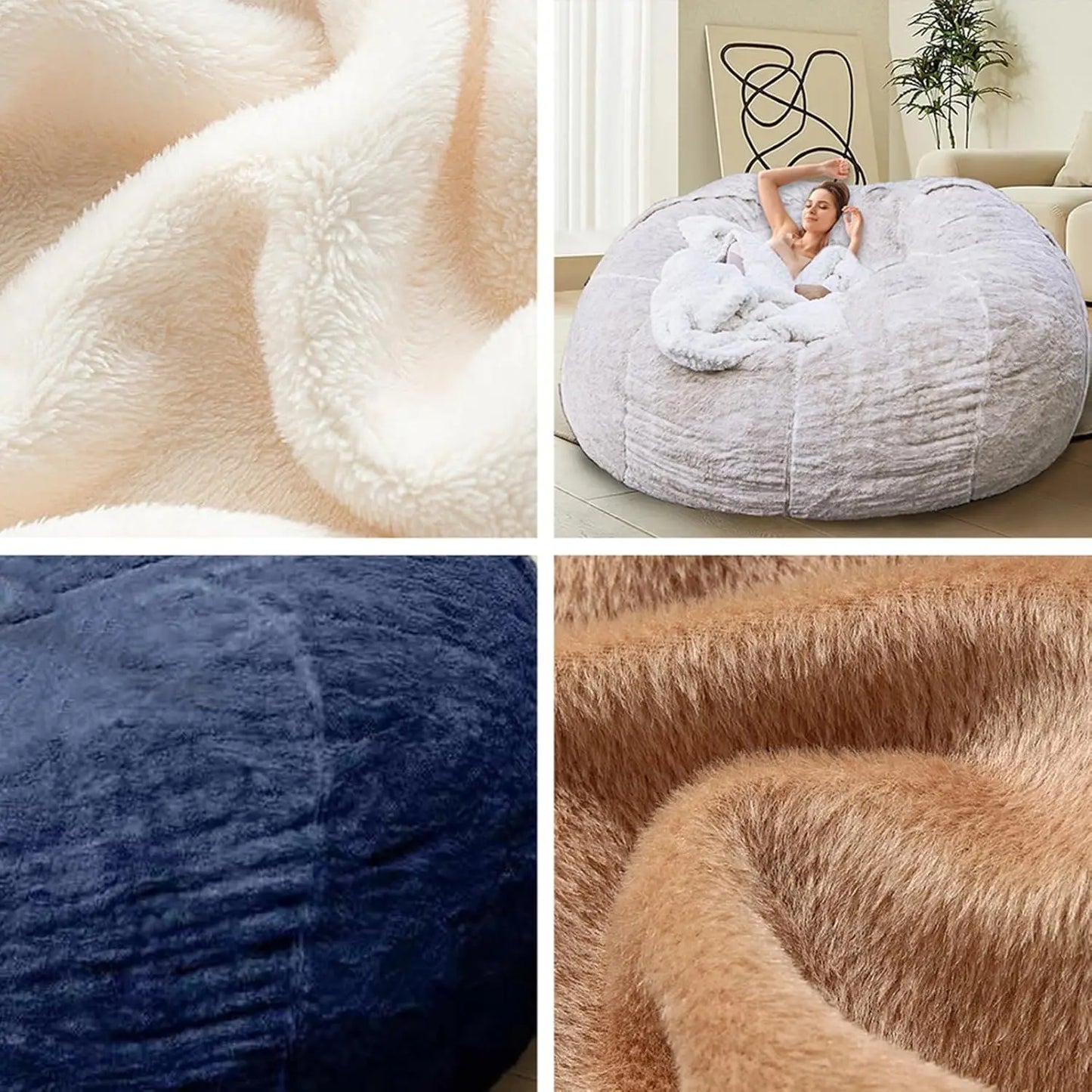 Everyday EssentialsOnline Bean Bag Chair Giant Round Comfy