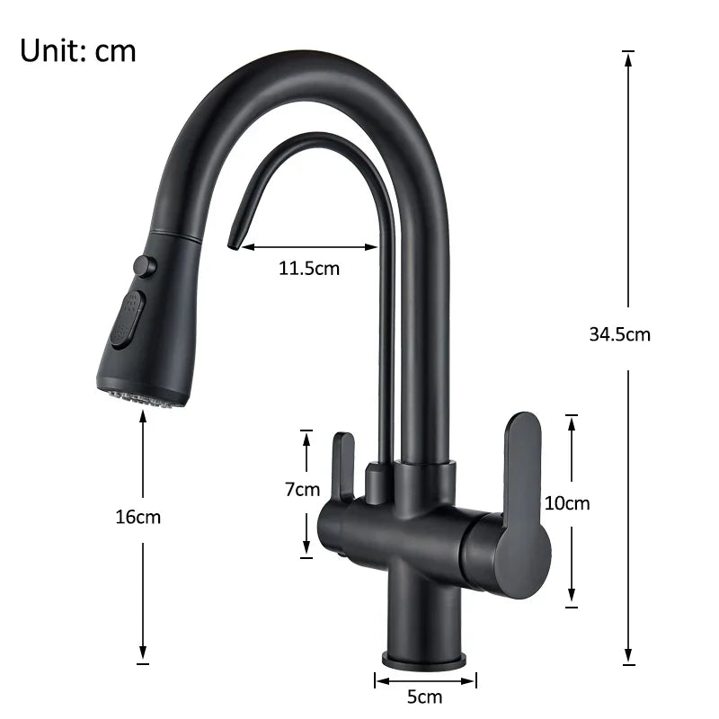 Rozin Purification Kitchen Faucet Pull Out Water Filter