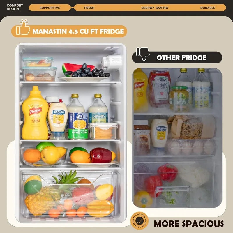 XMSJ 4.5 Cu Ft Mini Fridge with Freezer for Any Space
