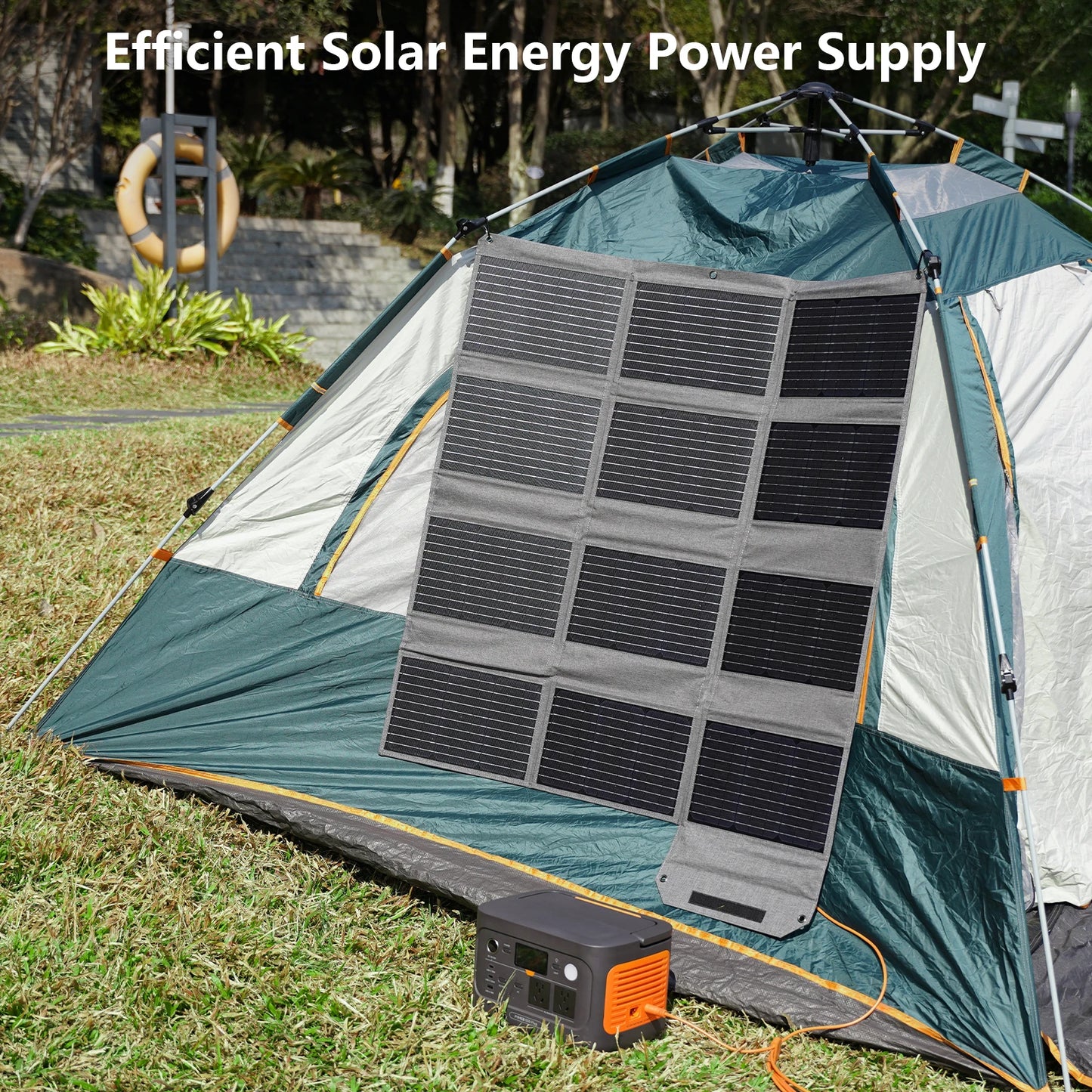 MHPOWOS Foldable Solar Panel 120W Charger for Camping
