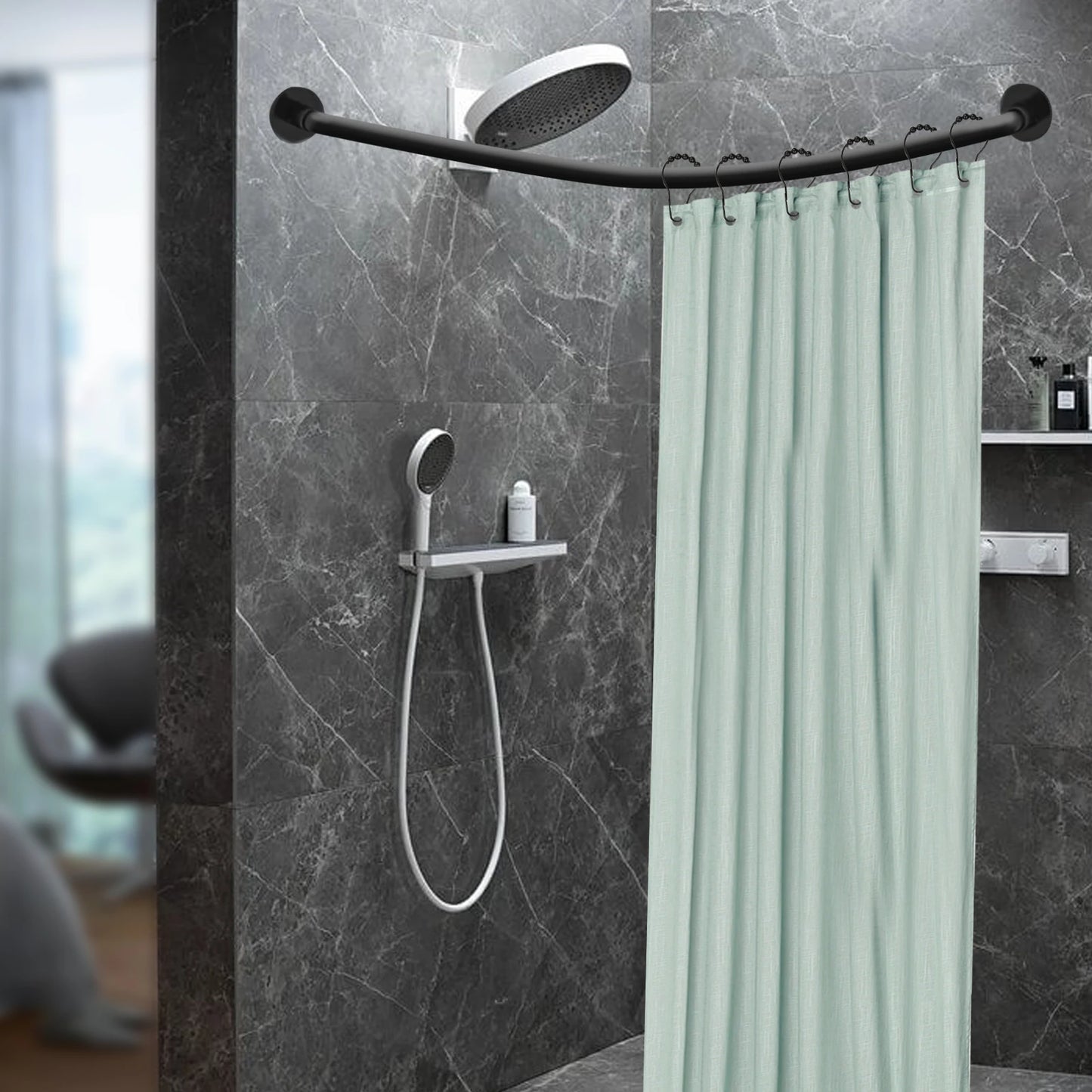 Everyday EssentialsOnline L Shape Shower Curtain Rail