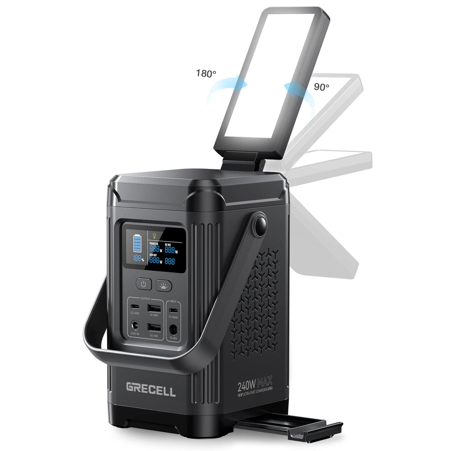 EBL 240W Portable Power Station LiFePO4 Solar Generator