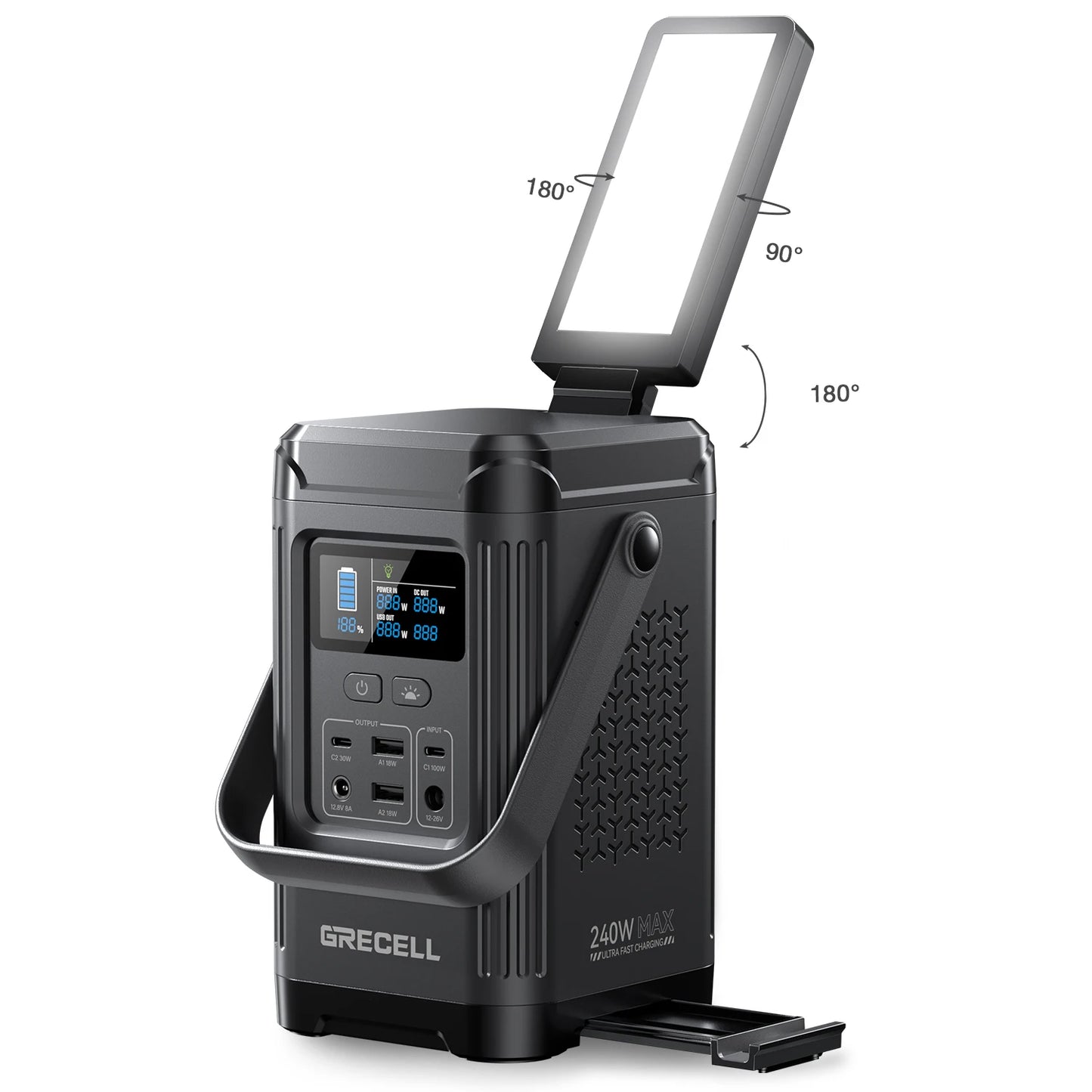 EBL 240W Portable Power Station LiFePO4 Solar Generator