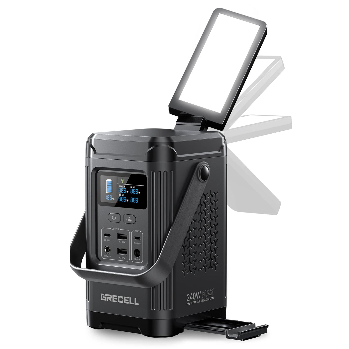 EBL 240W Portable Power Station LiFePO4 Solar Generator