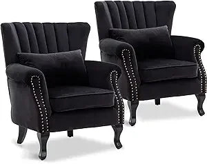 Accent Reading Arm Chairs Set Of 2 Midcentury Modern Chairs