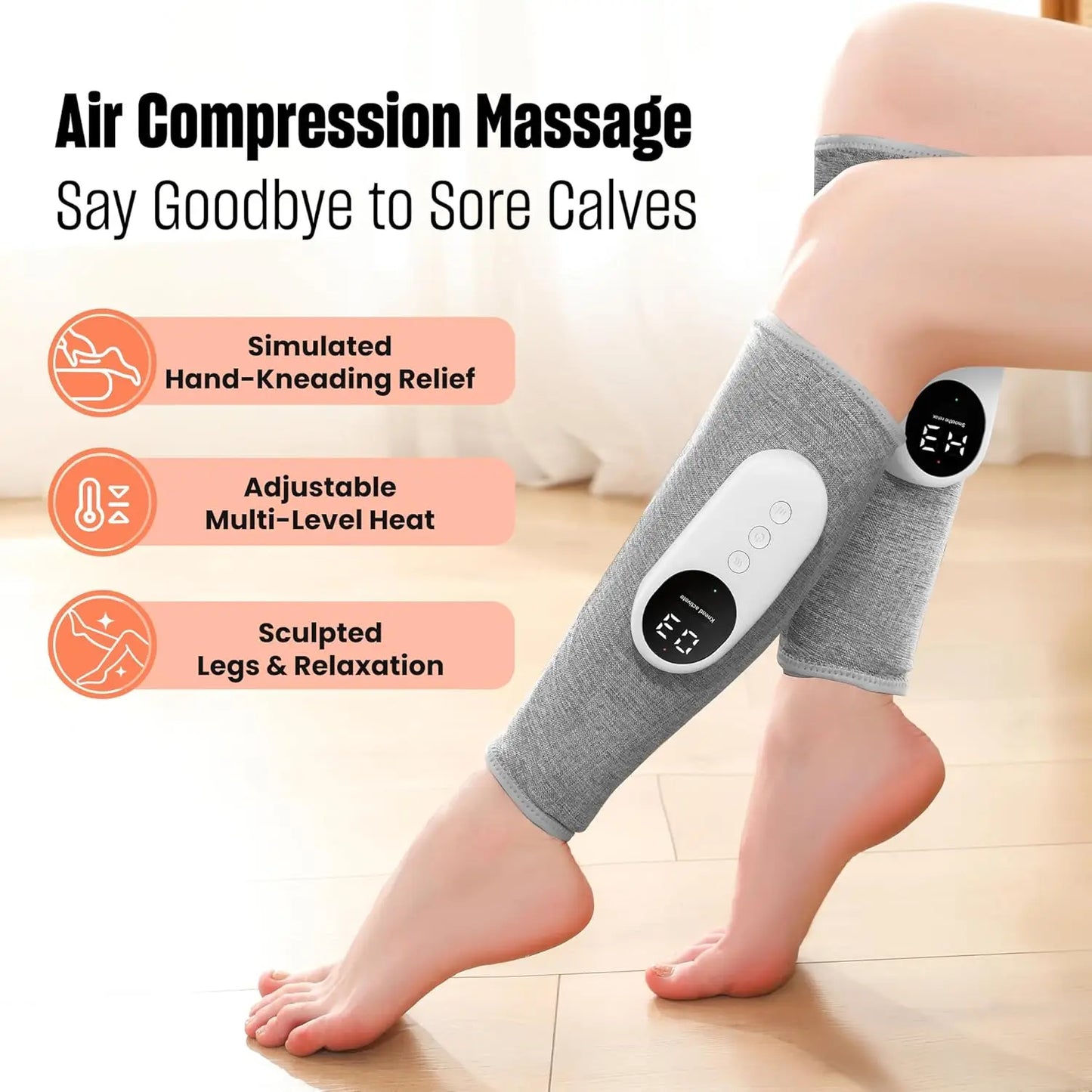 LeG Leg Massager With Heat And Compression Calf Therapy