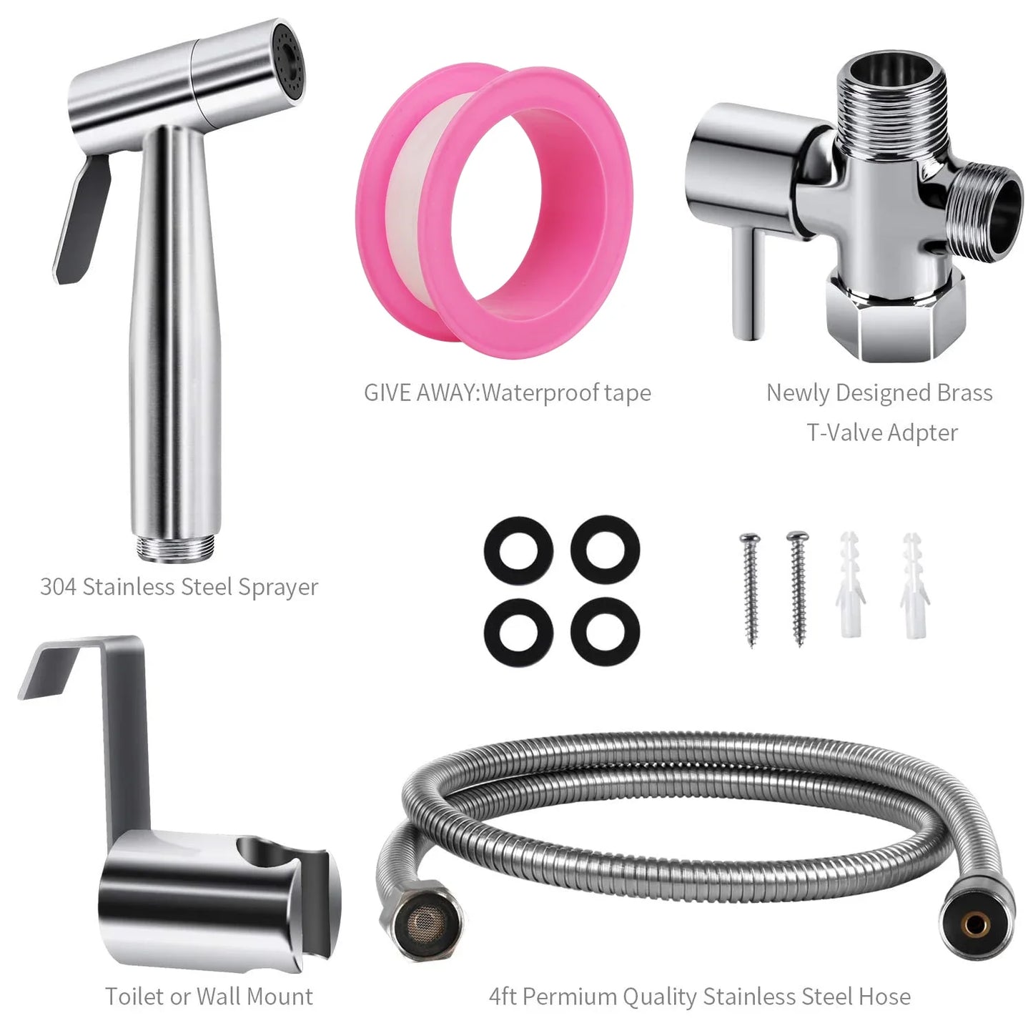 Everyday Essentials Handheld Bidet Sprayer Steel 304