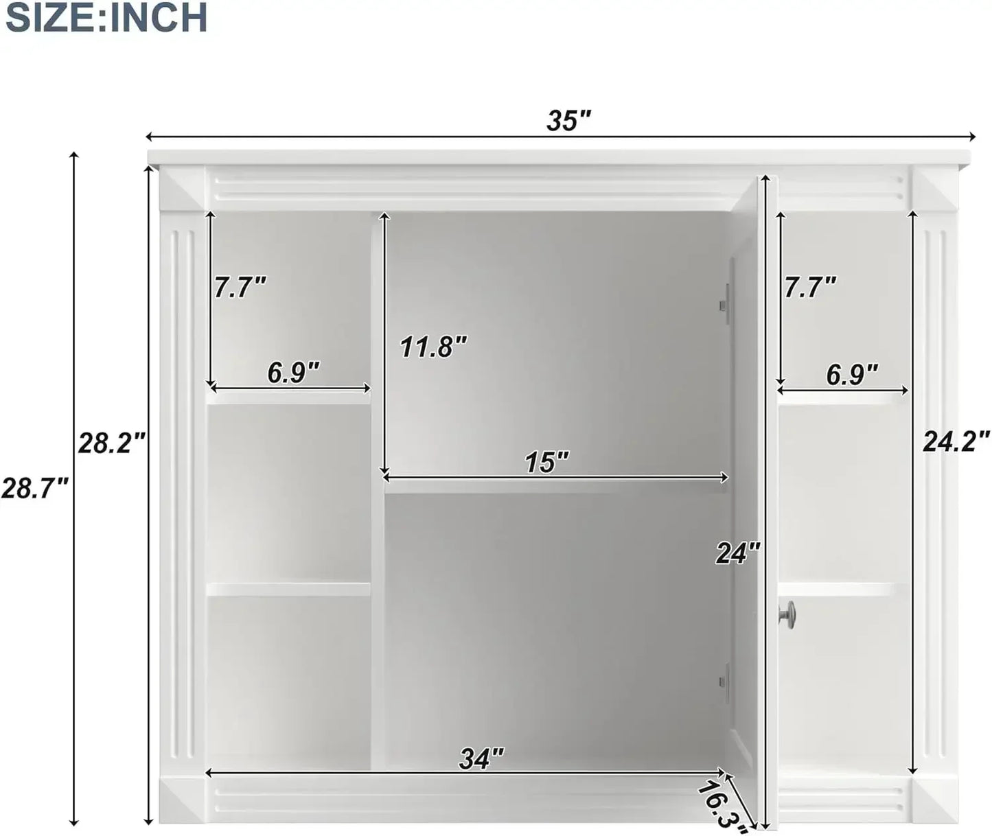 Everyday EssentialsOnline Bath Vanity Sink Mirror Cabinet
