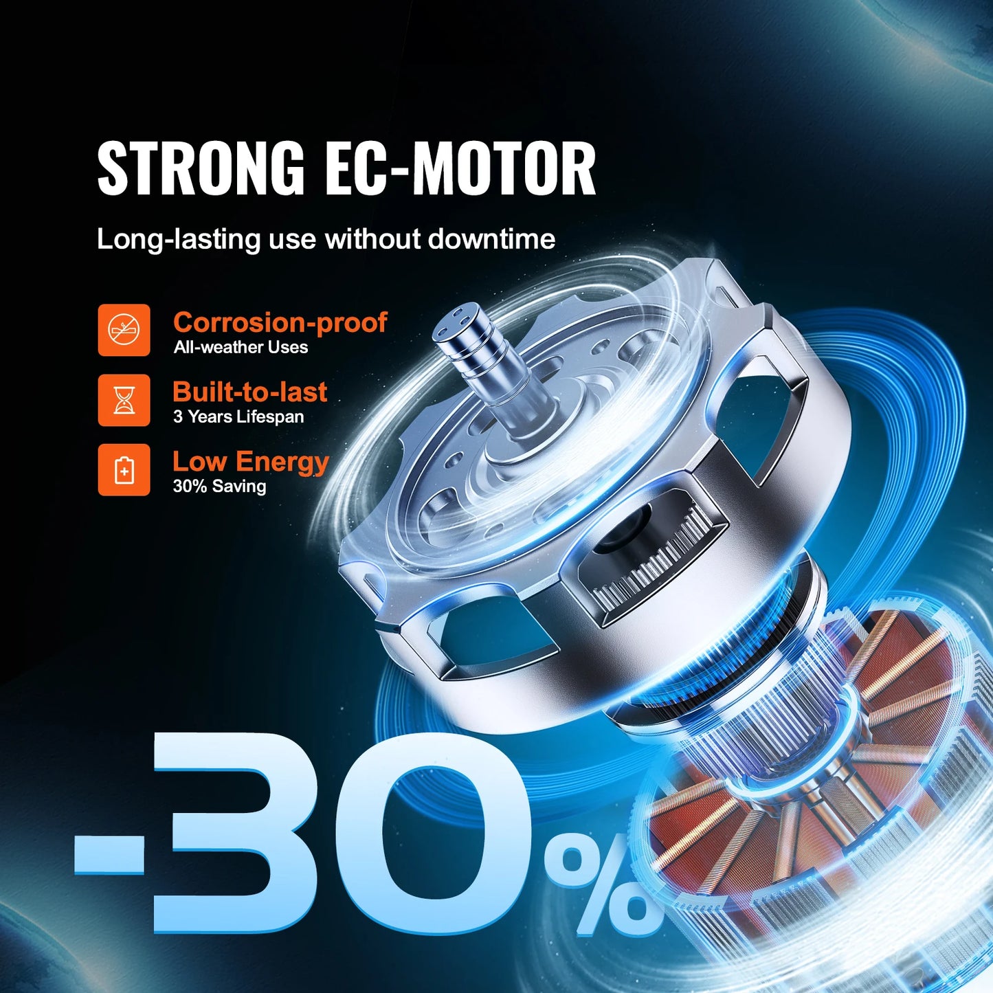 VEVOR Inline Duct Fan With Temperature Humidity Controller