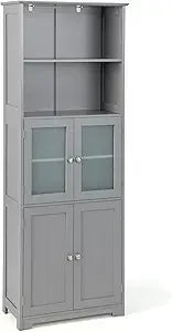 Bathroom Storage Cabinet Pantry With Adjustable Shelves