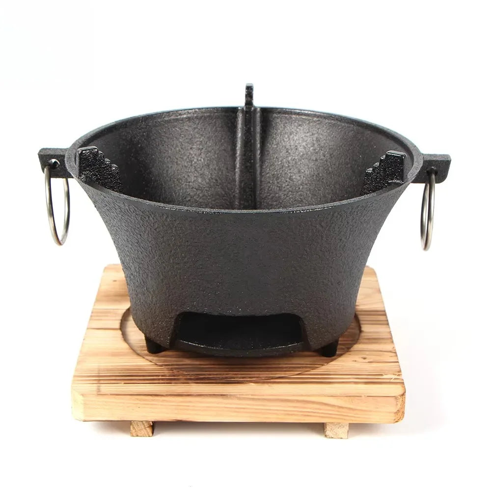 HOMEFISH Cast Iron BBQ Stove For Cooking And Camping