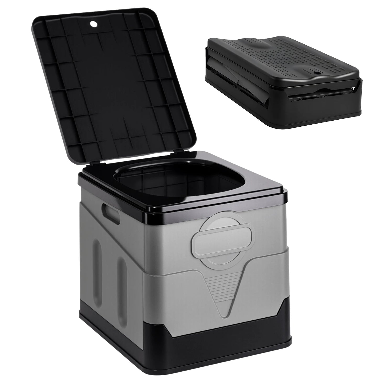 Cam Portable Camping Toilet With Lid And Paper Holder