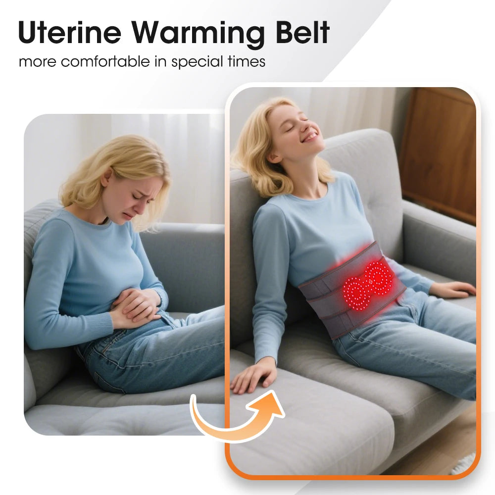 PASTSKY Electric Heating Waist Belt Massager With Red Light